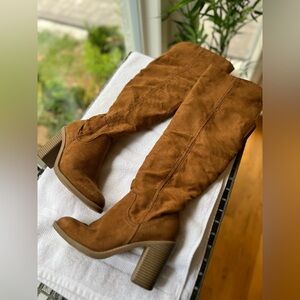 Knee High Brown Suede Boots